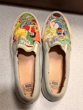 Keds Slip-On Graphic Comic Print Sneakers in Multicolor